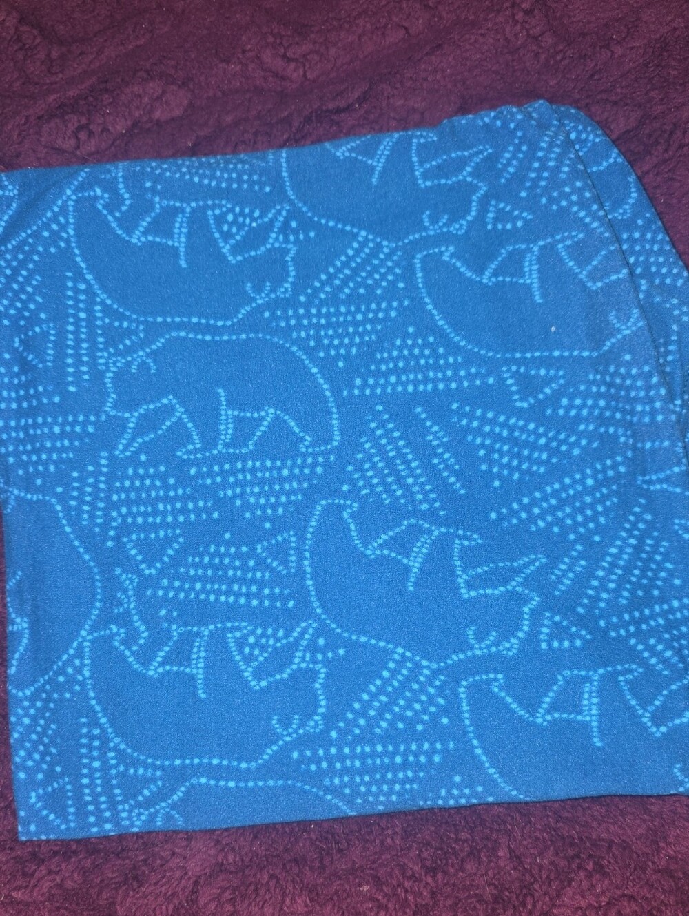 Blue Grizzly Bear Patterned LLR Leggings